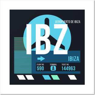 Ibiza (IBZ) Airport Code Baggage Tag A Posters and Art